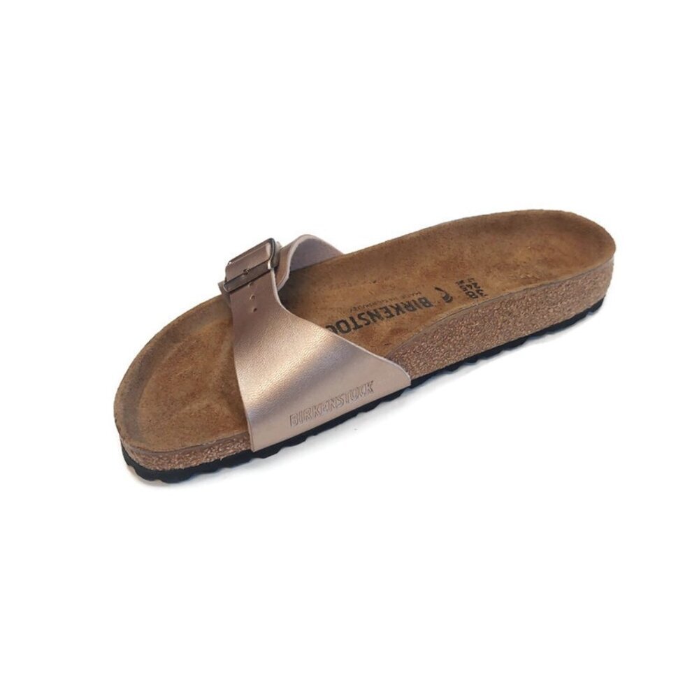 Birkenstock Madrid Birko Flor Sandals Womens Size 7 Metallic Copper EU 38 Narrow - Picture 4 of 9